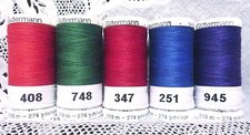 5 NEW 274 yard Spools different colors GUTERMANN 100 polyester sew-all thread