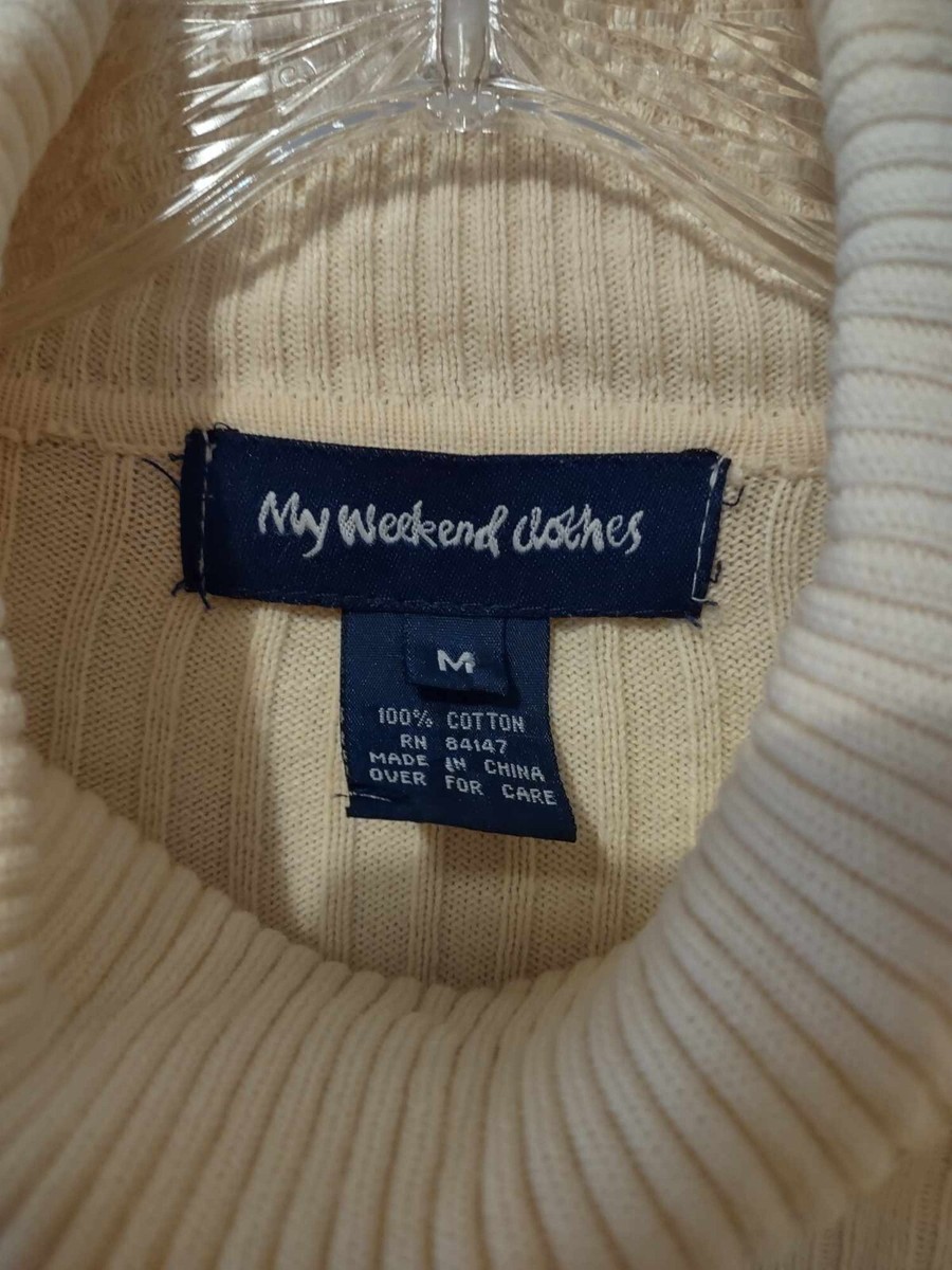 My Weekend Clothes | Women's Cream Turtleneck Size Medium | eBay