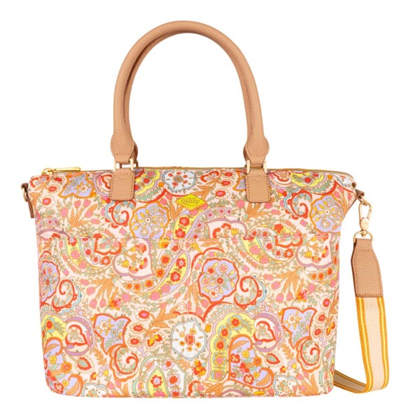 Oilily Hester Handbag Handtasche Tasche Shifting Sand Beige Bunt Neu-image