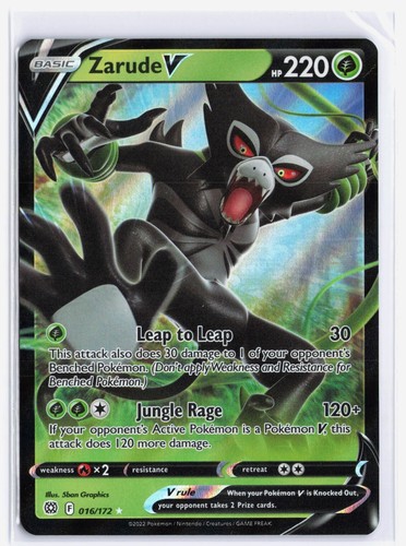 Zarude V 016/172 | SWSH - Brilliant Stars | Ultra Rare | Pokemon TCG NM