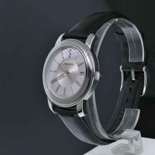 Tiffany & Co. Stainless Steel Roman Numeral Atlas Mark Round Automatic Men Watch - Picture 3 of 8