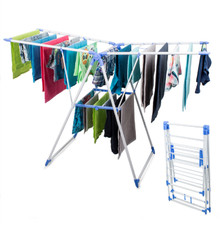 Stendibiancheria Stendino da Esterno Pavimento Balcone Pieghevole Stendi Panni
