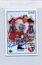 1990/91 Upper Deck #502 Red Kelly Red Wings Signed Auto *J6831