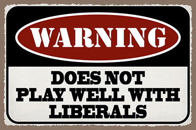 Holzschild 18x12 Warning does not play well with Wand Deko Bar Kneipe Sammler Ge