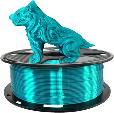 Silk PLA Shiny Cyan Blue PLA Filament 1.75 Mm 3D Printer Filament 1KG 2.2LBS Spo