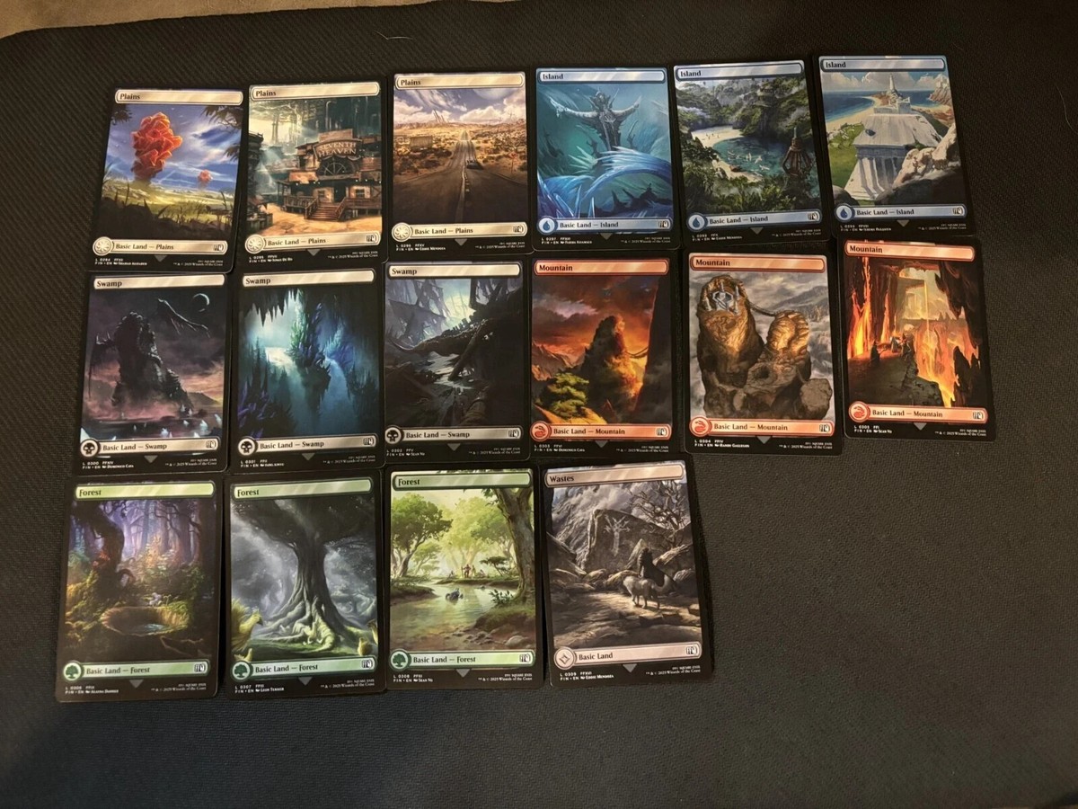 Final Fantasy Full Art Land Set - Set of 16 - MTG Magic | eBay