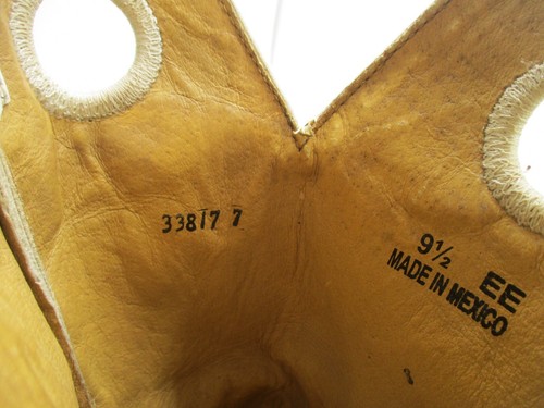 Stivali western cowboy Horse Power HP1024 in pelle marrone punta quadrata da uomo taglia 9,5 EE - Foto 17 di 17
