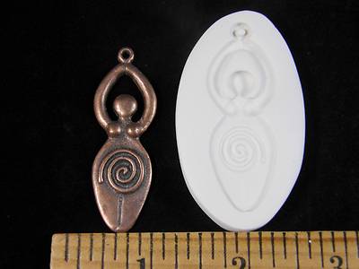Polymer Clay Mold Goddess Face #MD1361 Med