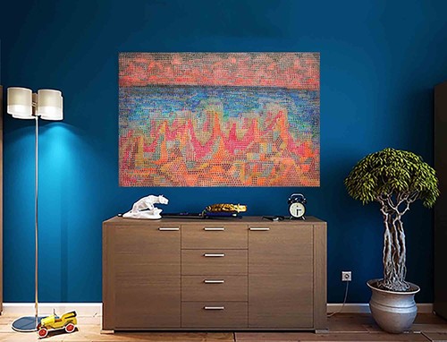 Cliffs By The Sea by Paul Klee Canvas Art Prints Framed Wall Pictures Home Decor - Picture 5 of 9