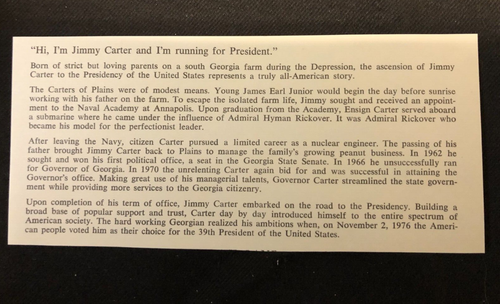 Jimmy Carter 1977 INAUGURATION DAY Plains, GeorgiaCancel with Bicentennial Stamp - Picture 4 of 5