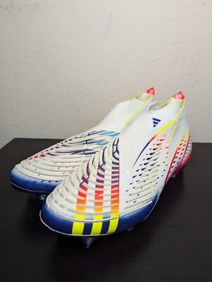 Men's Size 7.5 Adidas Predator Edge + SG Soccer Cleats White Multi GW1035 New