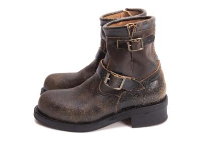 美品 junya watanabe belted engineer boots JUNYA WATANABE COMME des GARCONS Crack Leather Engineer