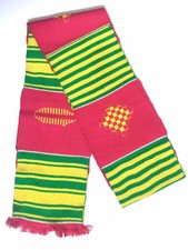 Handwoven Traditional Ashanti Kente Stole Kente Scarf African Textile Sash