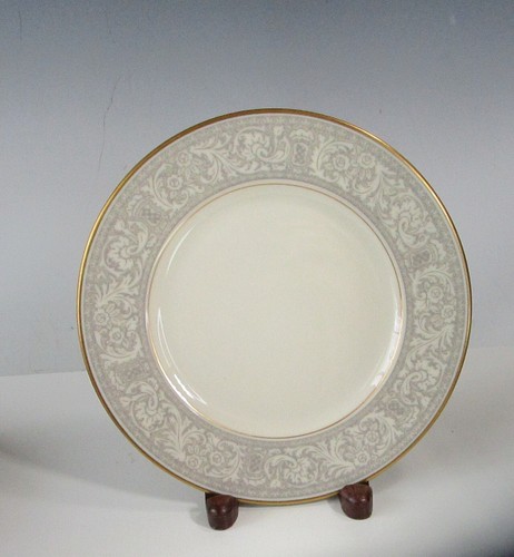 Franciscan China RENAISSANCE GRAY Gold Trim Bread Butter Plate 6 1/4" set of 6 - Picture 3 of 11