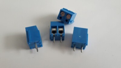 PTR, 5 Stück Anreihklemmen, 2polig, 250V, blau, RM5, ARK120/2, unbenutzt