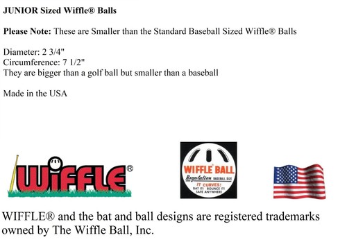 JUNIOR SIZED Wiffle® Balls 1 dozen counter display - Picture 2 of 2