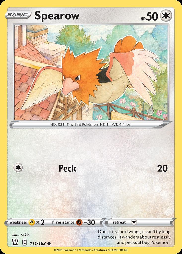 Pokemon Spearow (111/221) Battle Styles LP REVERSE HOLO