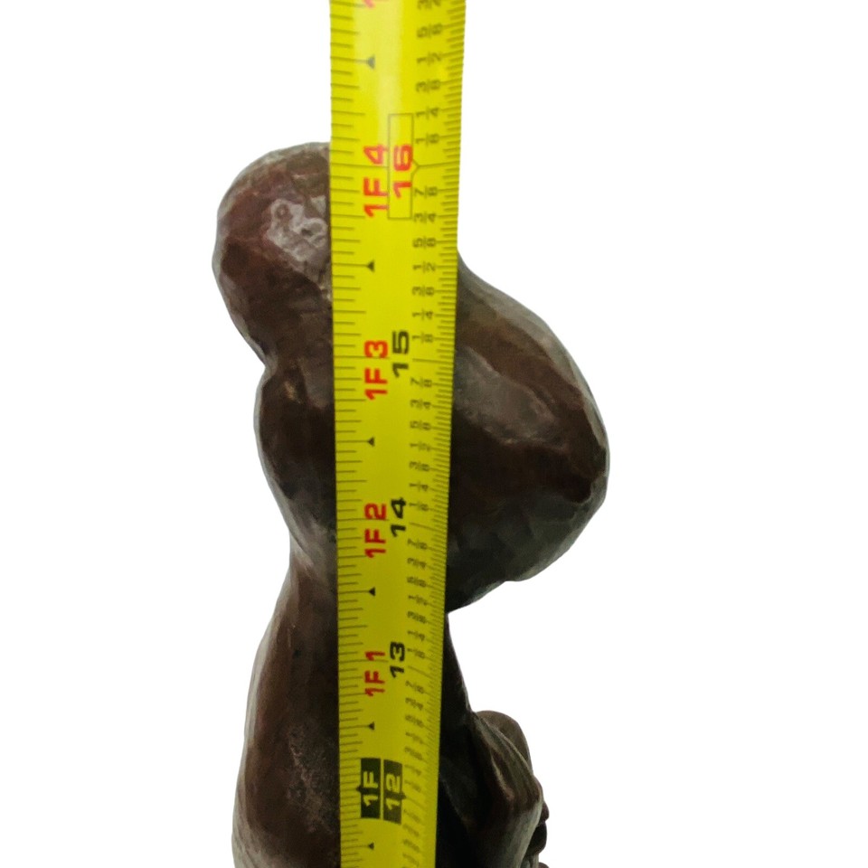 Leonardo Art Works Inc. 1961 Sculpture Seated Woman Playing Horn/Flute