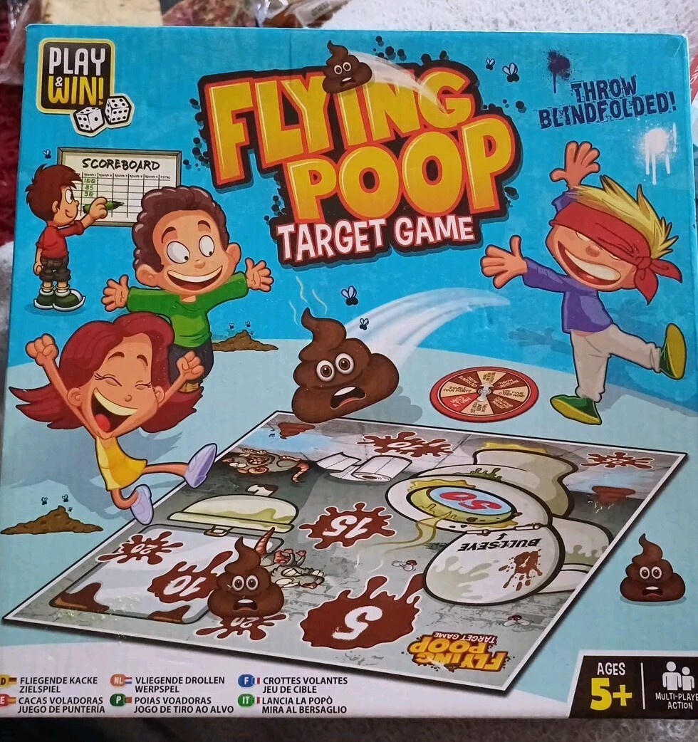 Flying Poop Target Game Hilarious Family Fun Ultimate Poo Champion Great Games
