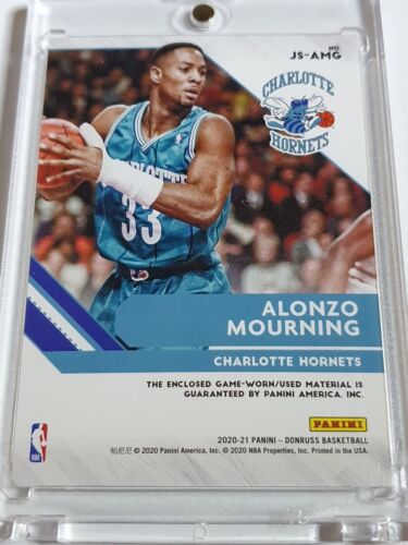 2020 Panini Donruss Alonzo Mourning #PATCH Game Worn Jersey Swatch - Rare - Picture 3 of 3