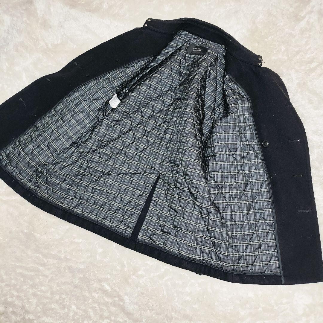 BURBERRY 】Burberry Black Label Napoleon Coat P Coat Nova
