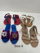 Lot Of 4 Girls Shoes Size 9 different brands Pre-owned S1