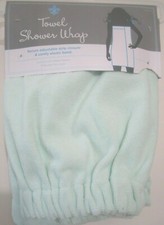 Bath Towel Women Microfiber Fleece Shower Robe Light Green