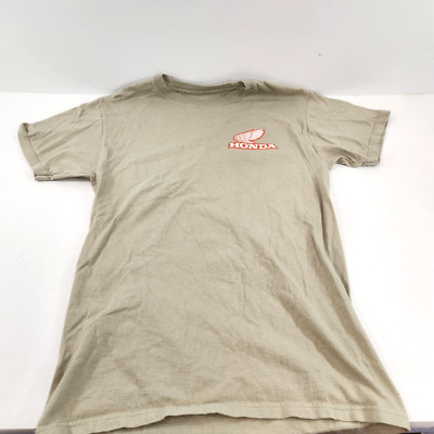 Tシャツ・カットソー HONDA MOTORCYCLE Speed Track nylon Tshirt Beige Honda Racing Team Checkered Flag Cotton T-Shirt Mens Small