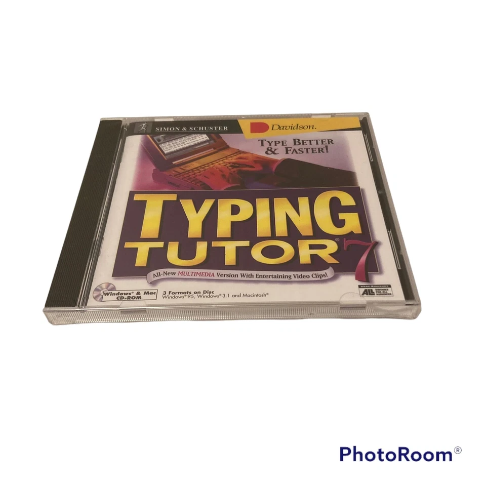 TYPING TUTOR 7 Simon & Schuster CD-ROM Brand New Sealed Windows 95 -3.1 - Mac - Image 4 of 4