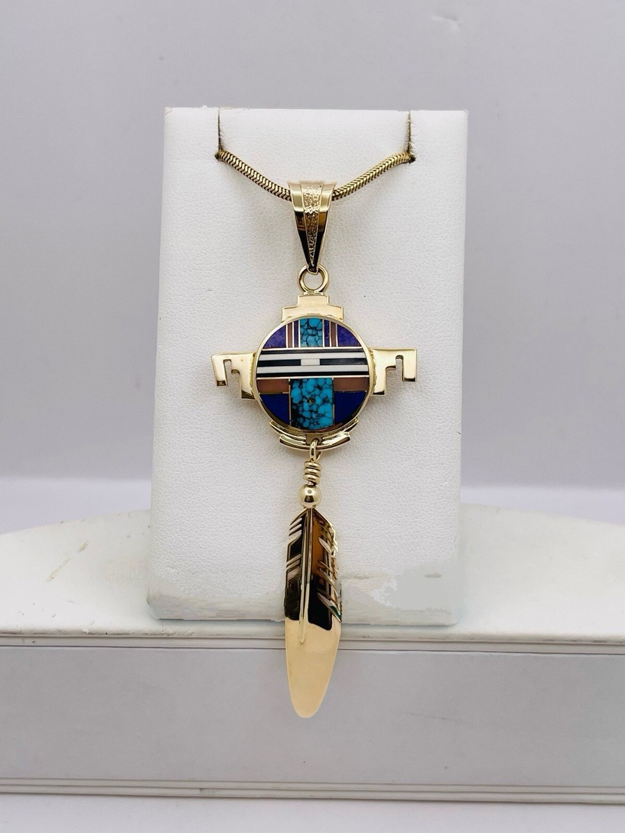 Magnificent Important Native American Navajo 14k Gold Sterling Silver Ring Magnificent Important Native American Navajo 14k Gold Sterling Silver Ring