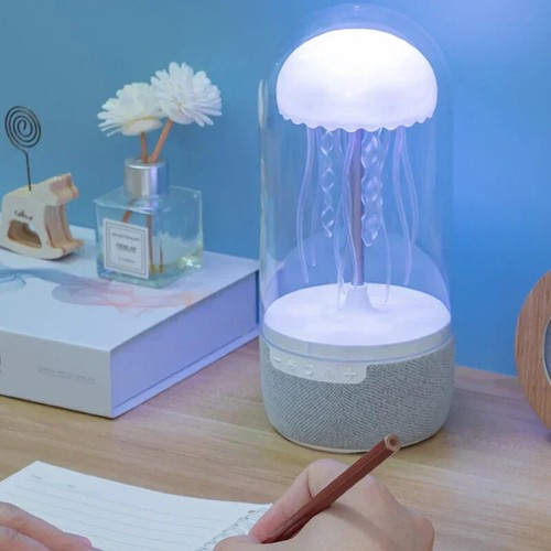 Colorful Floating Jellyfish Table Lamp Bluetooth Speaker w/Color Changing LED - Picture 3 of 7