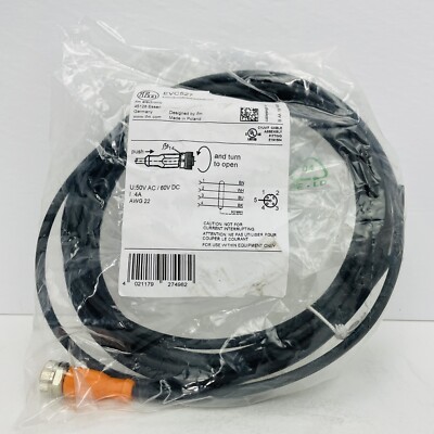 IFM Electronics EVC527 Female Cordset M12 Connector ADOGH040MSS0005C04 ~NEW~
