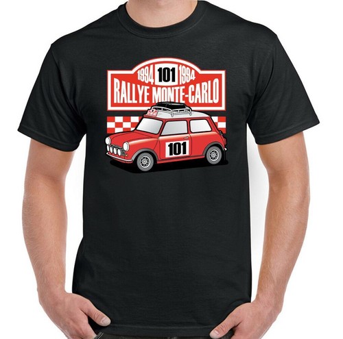 Rallye Monte Carlo T-Shirt Mini Cooper Herren Klassisch Auto Fahrer Top Rennen - Picture 18 of 20