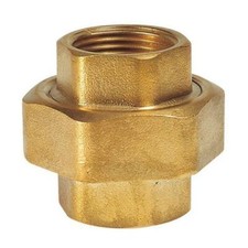 BRASS BSP FEMALE / FEMALE UNION - SIZES 1/2" TO 2"