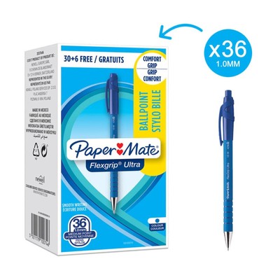 Penna a Sfera a Scatto Flexgrip Ultra , Punta Media (1 mm) Paper Mate, – Cannata' Group srls - Ingrosso e dettaglio carta e cancelleria