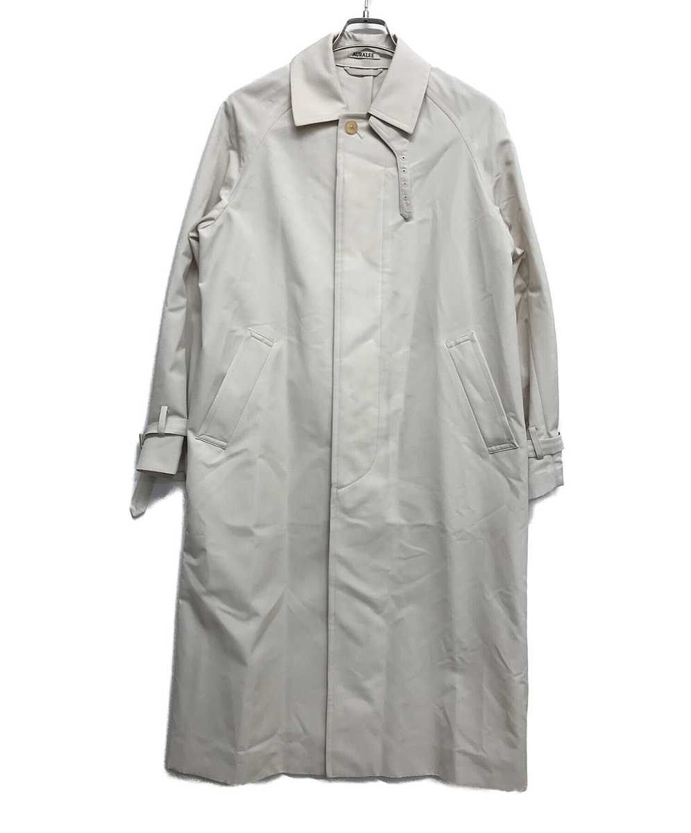 AURALEE 21SS Wool Max Canvas Chambray Souti Coat Size 1 Light 