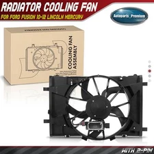 Radiator Cooling Fan Assembly w/ Control Module for Ford Fusion Lincoln Mercury