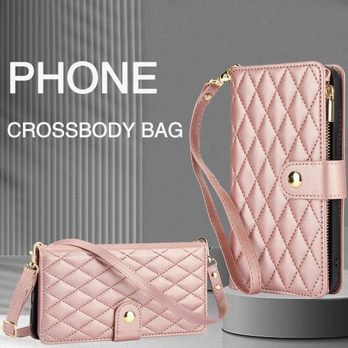 For Samsung Galaxy S25 S24 Ultra S23 S22 S21 Women Crossbody Zipper Wallet Case - Photo 12 sur 27