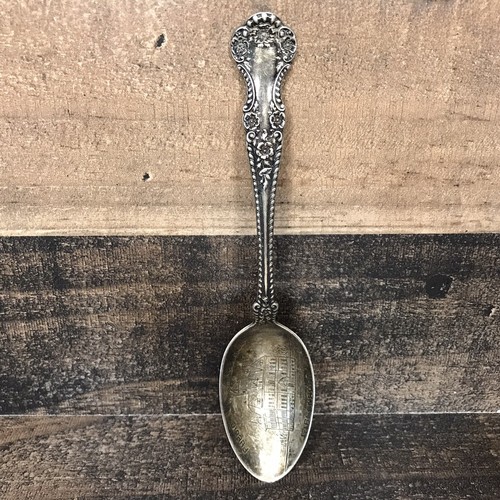 Antique Gibsonburg Ohio Public School Sterling Silver Teaspoon Pat 1899 - Picture 3 of 21
