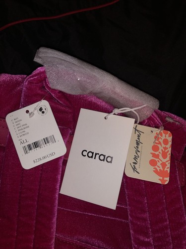Free People Caraa Velvet Cirrus Backpack Laptop Sleeve Hot Pink Very Big NWT - Picture 5 of 6