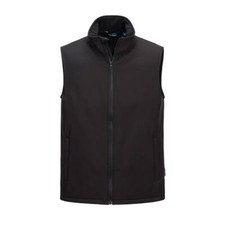 Image of Portwest Mens Softshell Bodywarmer Fleece Lined Waterproof Sleeveless Work Gilet