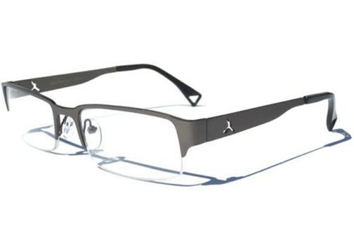 Lente transparente con marco de media ceja Gafas de moda Delgadas Colores metálicos - Imagen 5 de 6