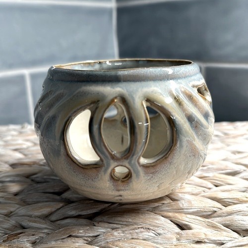 Vintage 90s Bay Pottery Votive Holder with Lovely Cut Outs - Picture 2 of 5
