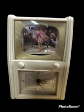 VINTAGE BRADLEY TV BALLERINA ALARM CLOCK, WORKS! GERMANY Has All Knobs