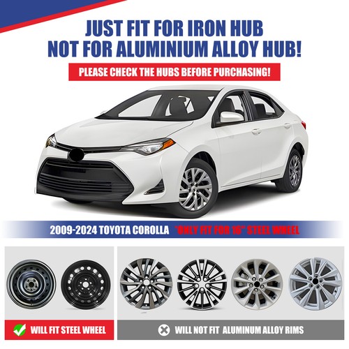 Fits 2017 2018 2019 Toyota Corolla 16" Set of 4 Silver Hubcaps Wheel Rims Covers - Picture 6 of 15