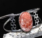 Lace Bangle Jewelry Size 6.5" Gw 925 Silver Plated Huge Mexican Laguna
