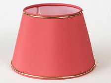 Trendiger Lampenschirm Korall Farbend mit Goldrand moderne Farben E-27 20 cm 