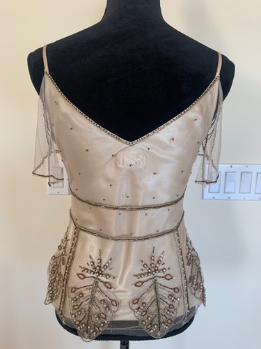 KAREN MILLEN Romantic Tulle Beads Outfit Set Top Skirt Cocktail Party Dress Sz 6 - Picture 6 of 12