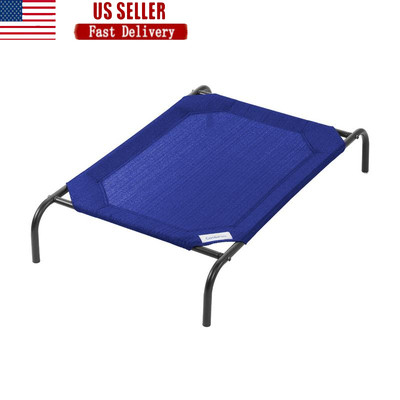 Elevated Dog Bed Indoor Outdoor Use Cooling Breathable Fabric Portable Durable