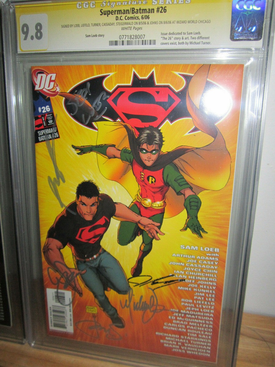 2 +2 CGC 9.8 SS Signed Superman / Batman #26 Sam Loeb Michael